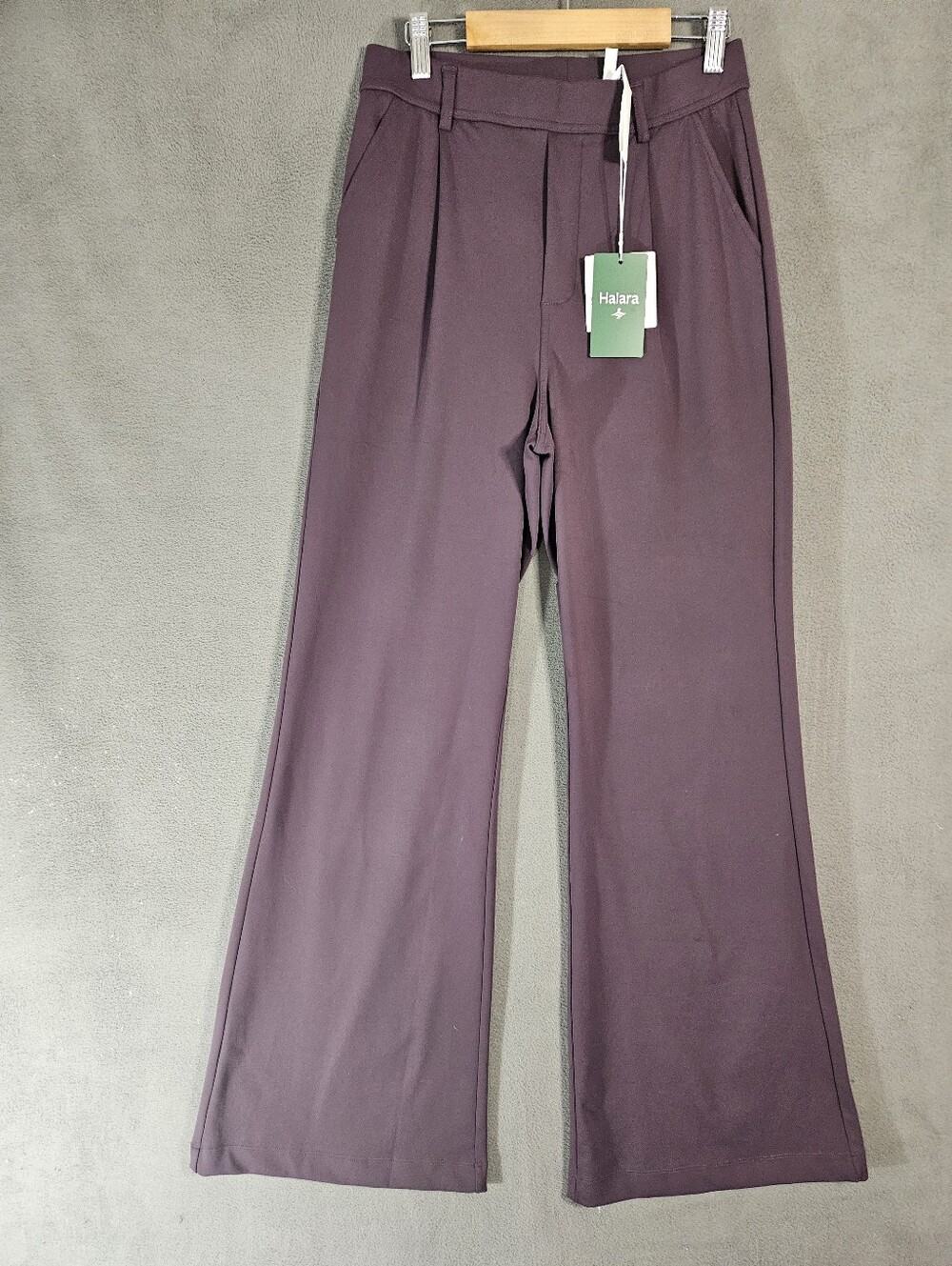 HALARA Wide Leg Pants in Plum